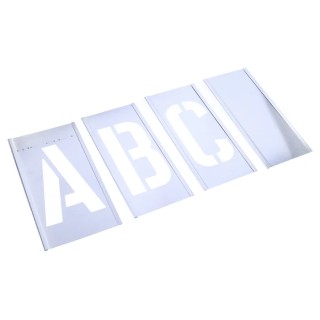 AT Brown Zinc Stencil Letters Only 102 mm Character Height 30 Piece Set 100301
