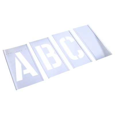 AT Brown Zinc Stencil Letters Only 102 mm Character Height 30 Piece Set 100301
