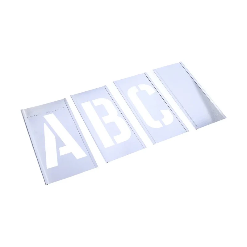 AT Brown Zinc Stencil Letters Only 102 mm Character Height 30 Piece Set 100301