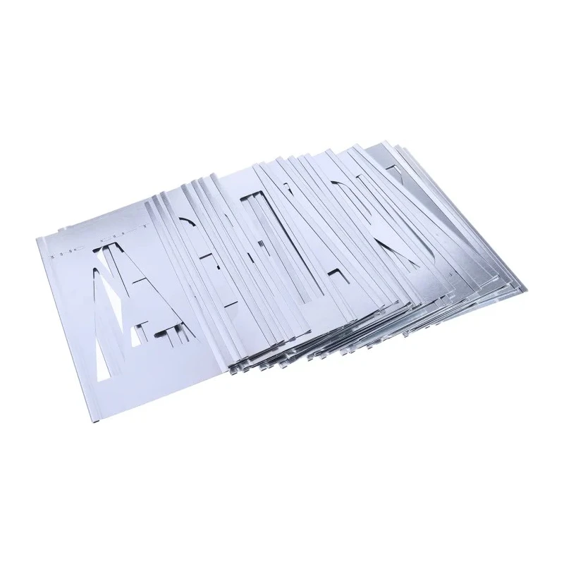AT Brown Zinc Stencil Letters Only 102 mm Character Height 30 Piece Set 100301