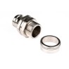 Adaptaflex Nickel Plated Brass Conduit Fitting 25 mm Nominal Size M25 Thread Silver IP54 Rated 7TCA296020R0198 SP25/M25/B