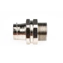 Adaptaflex Nickel Plated Brass Conduit Fitting 25 mm Nominal Size M25 Thread Silver IP54 Rated 7TCA296020R0198 SP25/M25/B