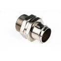 Adaptaflex Nickel Plated Brass Conduit Fitting 25 mm Nominal Size M25 Thread Silver IP54 Rated 7TCA296020R0198 SP25/M25/B