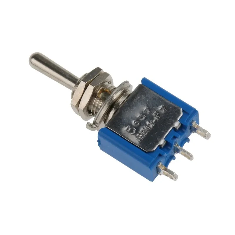APEM Panel Mount Toggle Switch On-Off-On SPST Solder Terminal 30 V dc 250 V ac 5637A