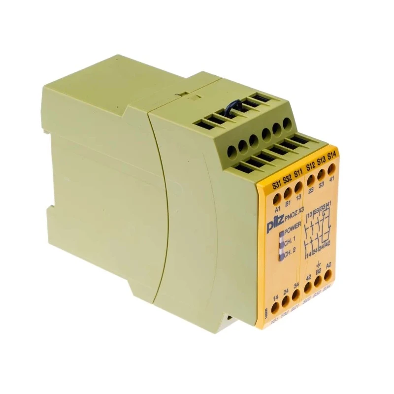 Pilz Safety Relay PNOZ X3, 115V AC/DC, 24V AC/DC Coil Voltage, 3 Safety Contacts, 1 Auxiliary Contact 774315