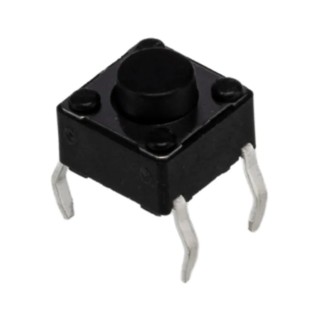APEM Black Tactile Switch Button 1.5mm SPST 50mA 12V dc PCB DTS62KV