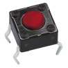 APEM Red Tactile Switch Button 0.8 mm, SPST 50mA 12 V dc PCB Mount DTS61RV