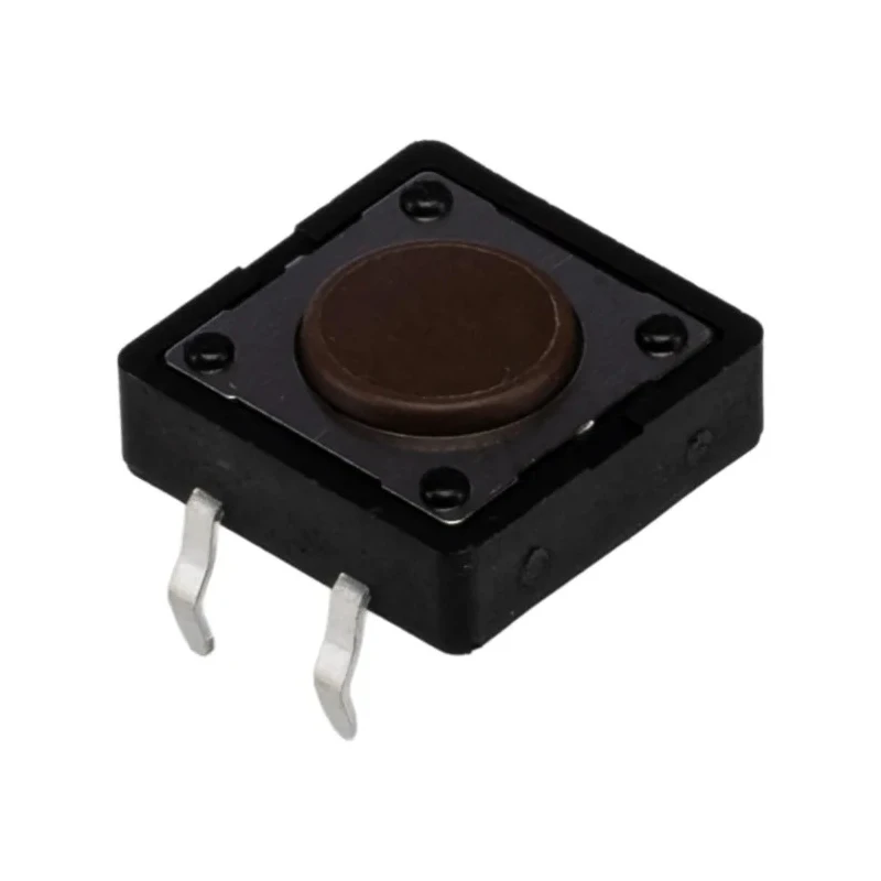 APEM Brown Tactile Switch Button 12 mm SPST Momentary Surface Mount 12 V dc 50 mA DTS21NV