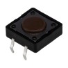 APEM Brown Tactile Switch Button 12 mm SPST Momentary Surface Mount 12 V dc 50 mA DTS21NV