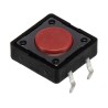 APEM Red Tactile Switch Button SPST 50mA 12V DC Momentary Surface Mount DTS21RV