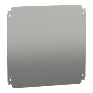 Schneider Electric Metal Mounting Plate, Galvanised Sheet Steel, 350 mm Width x 350 mm Length x 1.8 mm Thickness NSYMM44