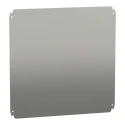 Schneider Electric Metal Plain Mounting Plate 560mm W x 550mm L Galvanised Steel for Spacial CRN Enclosure NSYMM66