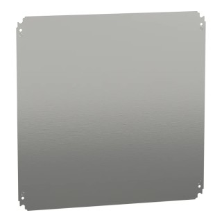 Schneider Electric Metal Plain Mounting Plate 560mm W x 550mm L Galvanised Steel for Spacial CRN Enclosure NSYMM66