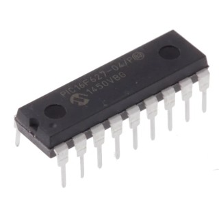 Microchip 8-bit PIC Microcontroller 4 MHz FLASH, 18-Pin PDIP PIC16F627-04/P