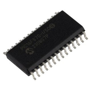 Microchip 8 bit PIC Microcontroller 3.5 kB FLASH, 20 MHz, 28-Pin SOIC PIC16F870-I/SO
