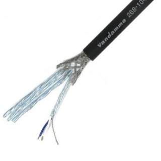 Van Damme Audio Cable 0.1 mm CSA Screened, 9.6 mm OD, 25 m, Black 268-104-000