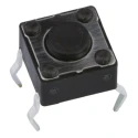 APEM Black Tactile Switch Button 6 mm SPST 50mA 12 V dc PCB DTS65KV