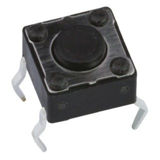 APEM Black Tactile Switch Button 6 mm SPST 50mA 12 V dc PCB DTS65KV