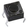APEM Black Tactile Switch Button 6 mm SPST 50mA 12 V dc PCB DTS65KV