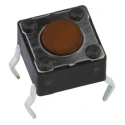 APEM Brown Tactile Switch Button 1.5 mm SPST 50mA 12 V DC Momentary PCB DTS62NV