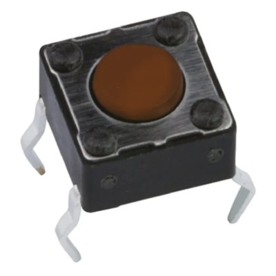 APEM Brown Tactile Switch Button 1.5 mm SPST 50mA 12 V DC Momentary PCB DTS62NV