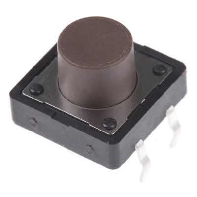 APEM Brown Tactile Switch Plunger, 4.2 mm Actuator Length, SPST 50mA 12 V dc Surface Mount DTS25NV