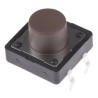 APEM Brown Tactile Switch Plunger, 4.2 mm Actuator Length, SPST 50mA 12 V dc Surface Mount DTS25NV