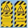 Brady Lockout Tag, Polyester, 75 x 160 mm, Pack of 10, TAG-F NE PAS TOUCHER-75X160MM