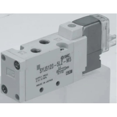 SMC Pneumatic Solenoid Valve Pilot Metric 230V AC 0.7 MPa Die Cast Aluminium SYJ5000