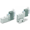 SMC Pneumatic Solenoid Valve Pilot SYJ500 Series 230V AC, Die Cast Aluminium, Halogenated Nitrile Rubber Seals 