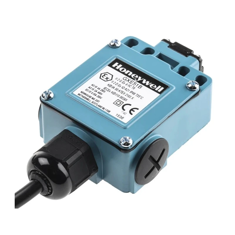 Honeywell Technologies GXE Series Plunger Limit Switch, SPDT Contact, IP67, Die Cast Zinc Housing, 250V AC, 6A GXE51B