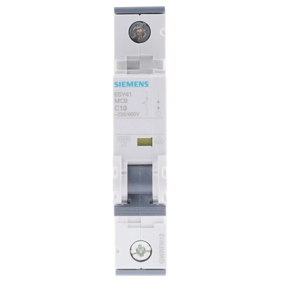 Merlin Gerin SENTRON Miniature Circuit Breaker, 1-Pole, 10A, Type C, 400V AC, 72V DC, 10 kA Breaking Capacity 5SY4110-7