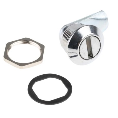 Euro-Locks a Lowe & Fletcher group Company Black Plastic and Die Cast Zinc Camlock Keyed with Slotted Head Unlock F286-01-2