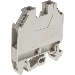 RS PRO Feed Through Terminal Block Grey, 6mm² Cable, 1-Level, Screw Termination, 41A Current, 1kV Voltage, ATEX 384-6972