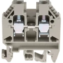 RS PRO Feed Through Terminal Block Grey, 6mm² Cable, 1-Level, Screw Termination, 41A Current, 1kV Voltage, ATEX 384-6972