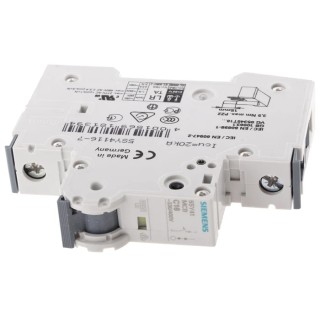 Siemens SENTRON Miniature Circuit Breaker 1-Pole 16A Type C 400V AC 60V DC 10 kA Breaking Capacity 5SY4116-7