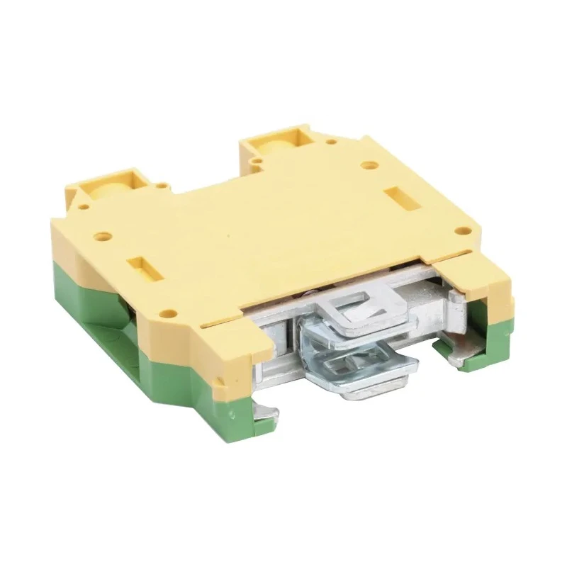 RS PRO 2-Way DIN Rail Earth Terminal Block, 35mm², 10AWG/2AWG Wire, Screw Termination, Nylon Housing, 800V, 125A 384-7048