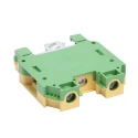 RS PRO 2-Way DIN Rail Earth Terminal Block, 35mm², 10AWG/2AWG Wire, Screw Termination, Nylon Housing, 800V, 125A 384-7048