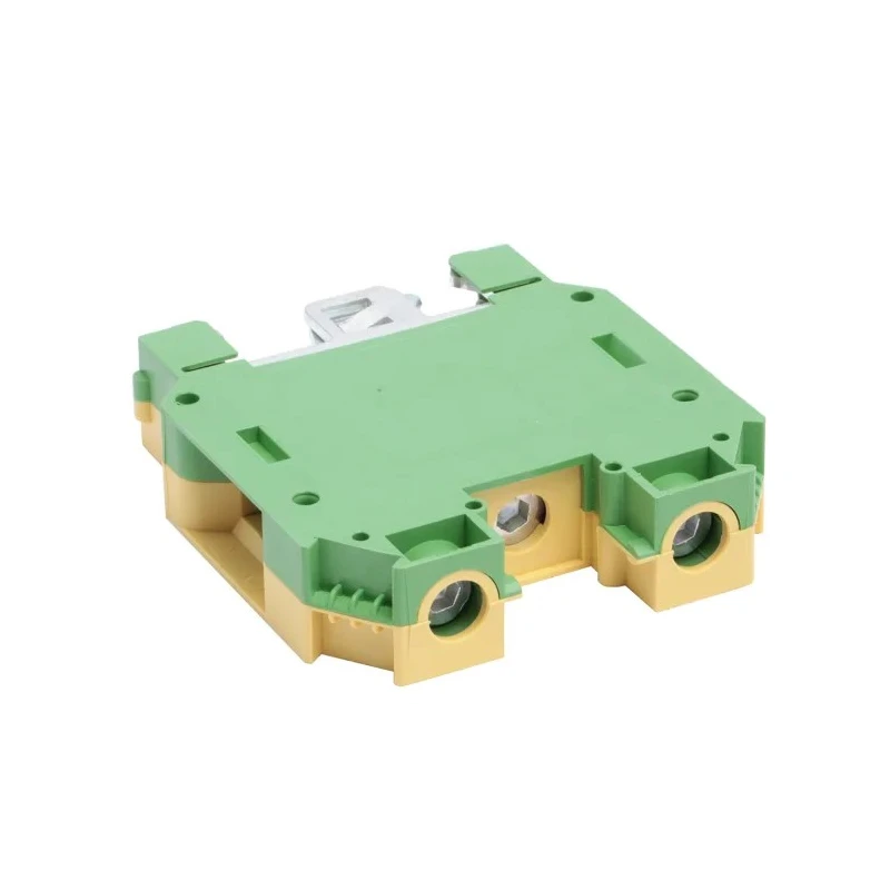 RS PRO 2-Way DIN Rail Earth Terminal Block, 35mm², 10AWG/2AWG Wire, Screw Termination, Nylon Housing, 800V, 125A 384-7048