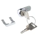 Euro-Locks a Lowe & Fletcher group Company Plastic Camlock Keyed Lock 9.5 mm Panel-to-Tongue 20.3 x 17.7 mm Chrome F292-03-2