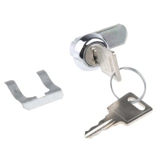 Euro-Locks a Lowe & Fletcher group Company Plastic Camlock Keyed Lock 9.5 mm Panel-to-Tongue 20.3 x 17.7 mm Chrome F292-03-2