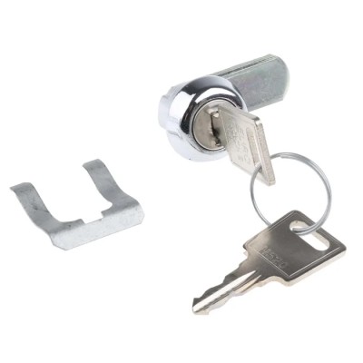 Euro-Locks a Lowe & Fletcher group Company Plastic Camlock Keyed Lock 9.5 mm Panel-to-Tongue 20.3 x 17.7 mm Chrome F292-03-2