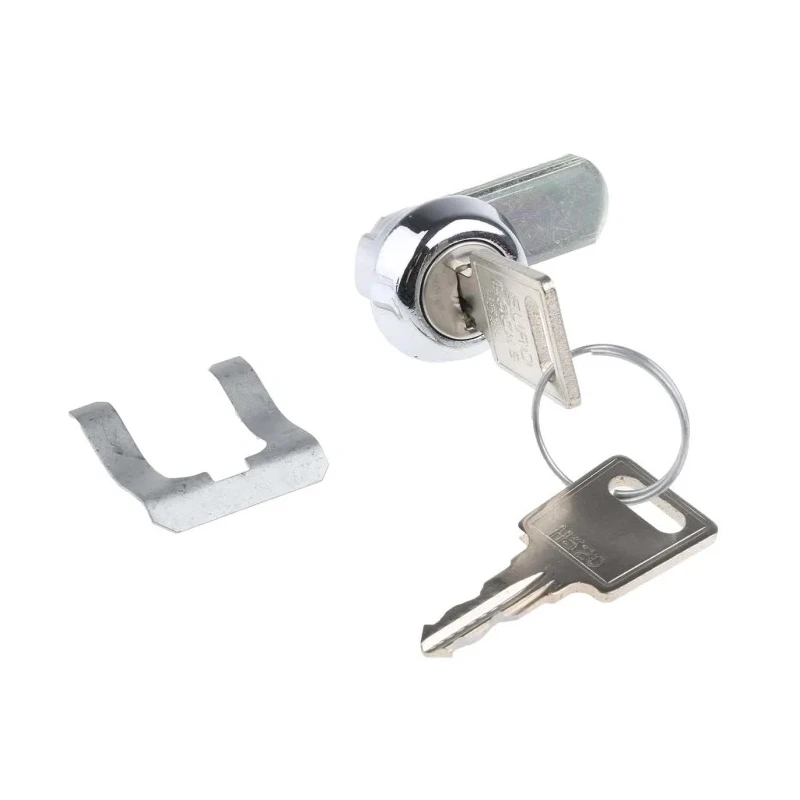 Euro-Locks a Lowe & Fletcher group Company Plastic Camlock Keyed Lock 9.5 mm Panel-to-Tongue 20.3 x 17.7 mm Chrome F292-03-2