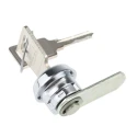 Euro-Locks a Lowe & Fletcher group Company Plastic Camlock Keyed Lock 9.5 mm Panel-to-Tongue 20.3 x 17.7 mm Chrome F292-03-2