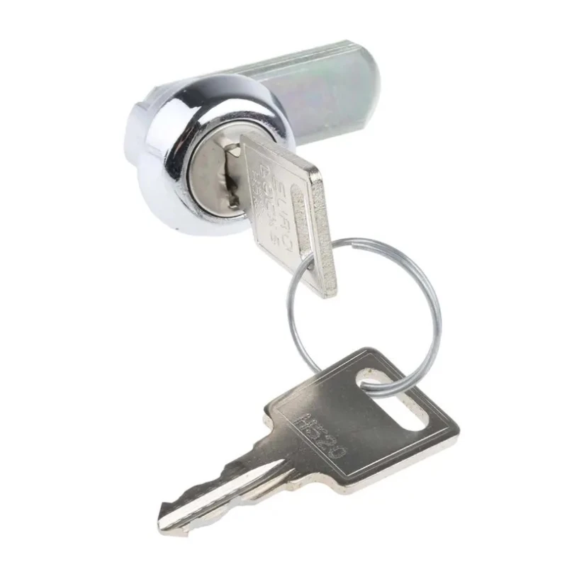 Euro-Locks a Lowe & Fletcher group Company Plastic Camlock Keyed Lock 9.5 mm Panel-to-Tongue 20.3 x 17.7 mm Chrome F292-03-2
