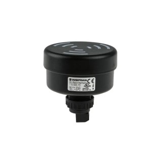 Werma Buzzer Wall 24V AC/DC, IP65 Dust-tight Polycarbonate Housing, 100 dB Sound Level, Pulse Tone, 8-Tone IP65
