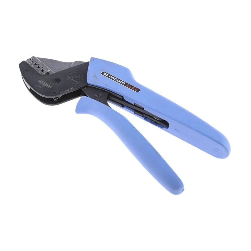 Facom Crimp Tool for Wire Ferrules 0.5 to 6 mm², Ratchet System, Stainless Steel Dies 985895