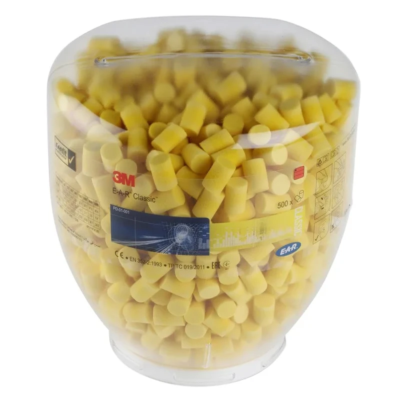 3M E.A.R Classic Series Yellow Disposable Ear Plugs 31 SNR Pack of 500 PD-01-001