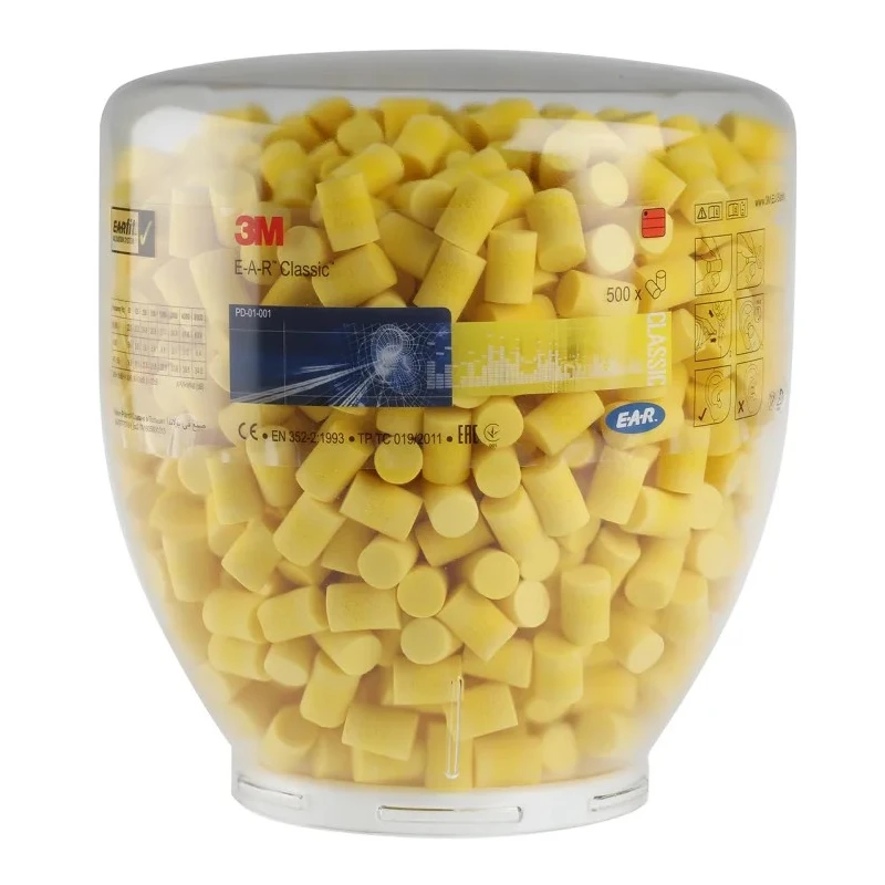 3M E.A.R Classic Series Yellow Disposable Ear Plugs 31 SNR Pack of 500 PD-01-001