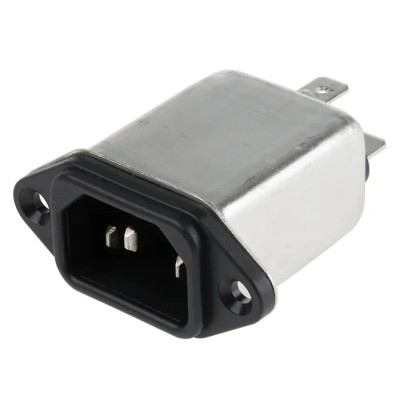 RS PRO 250V AC 3A Panel Mount IEC Filter Male with Faston Termination 386-4172